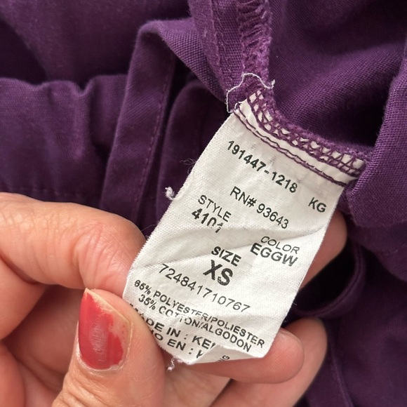 Cherokee Deep Purple Workwear Scrub  Pants - Picture 4 of 8
